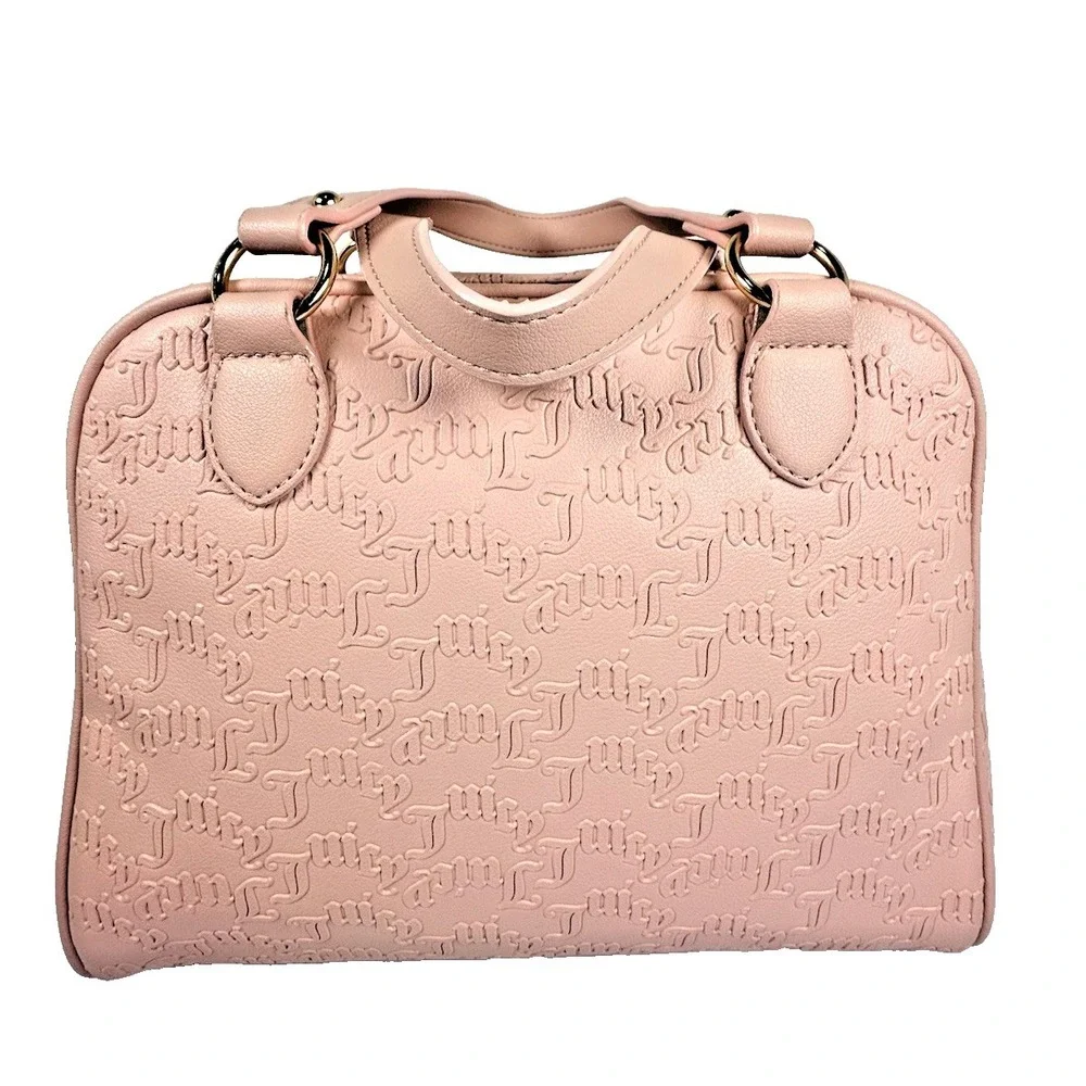Juicy Couture Pink Diamond Satchel String of Pearls Embossed Dome Bag